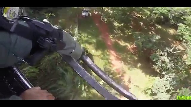 Helicopter Police chases helmet cam Brazil POV