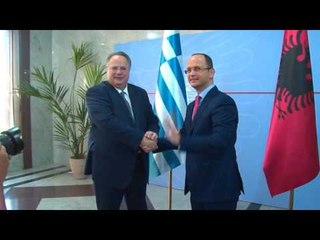MINISTRI I JASHTEM GREK KOTZIAS KETE TE HENE NE TIRANE,DISKUTOHEN ÇESHTJET PEZULL LAJM mpg