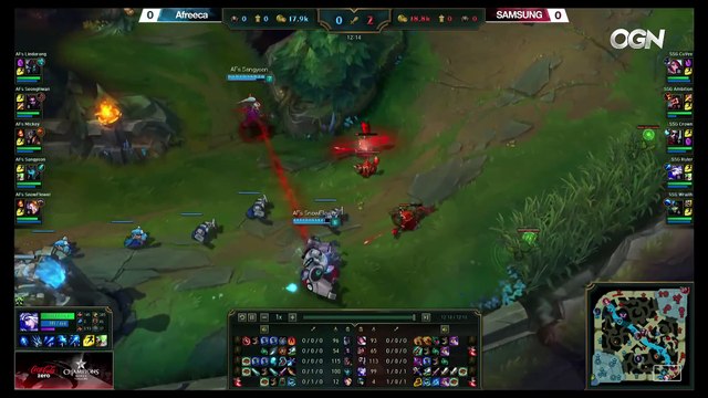 2016 LCK Summer - Group Stage - W2D1: Afreeca Freecs vs Samsung Galaxy (Game 1)