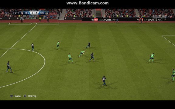 BPL 18 Тур. Саутгемптон - Манчестер Сити 1:2. Silva, 50'