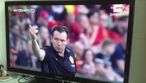 Marc Wilmots Hilarious Signaling To The Bench For Fellaini To Be Subbed On!