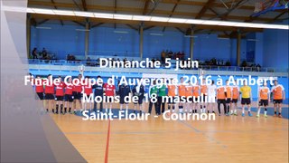 Finale coupe d'Auvergne handball -18 ans : StFlour Cournon