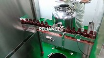 R-VF inline liquid bottle filling and capping machine - 4 heads- Reliance Machinery