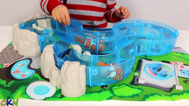Unboxing Disney Finding Dory Toys Marine Life Playset And Robo Fish By ZURU Nemo Bailey Ckn Toys