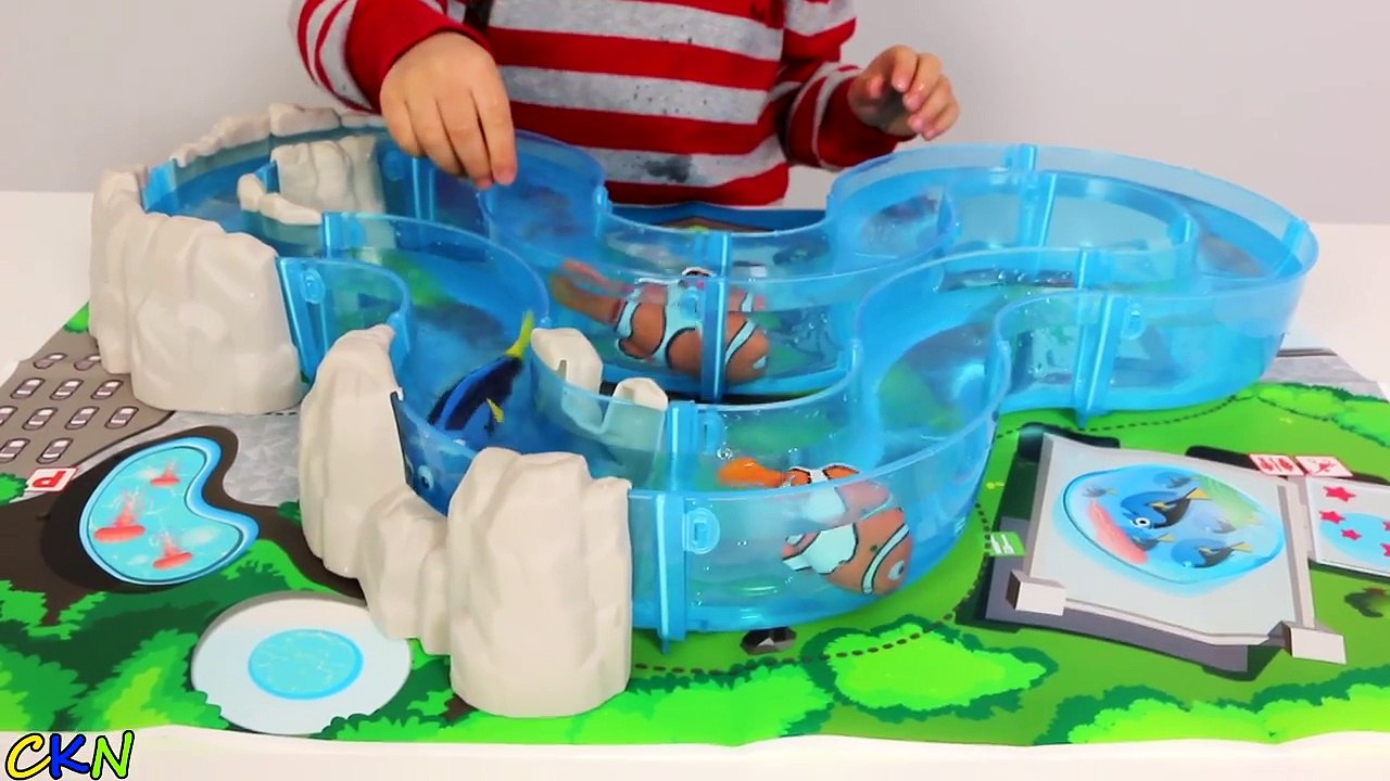Unboxing Disney Finding Dory Toys Marine Life Playset And Robo Fish By ZURU Nemo Bailey Ckn Toys