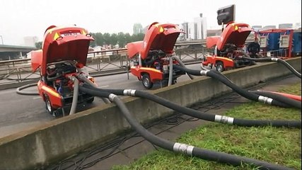 Flood water receding in Paris