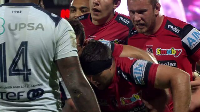 TOP 14 - Agen - Oyonnax : 23-19 - Essai Nuku SWERLING (OYO) - J26 - Saison 2015-2016