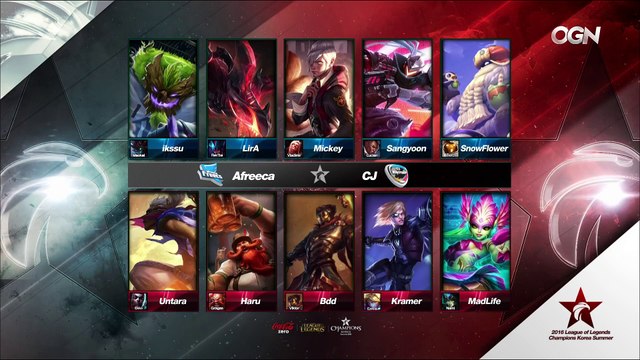 2016 LCK Summer - Group Stage - W2D6: CJ Entus vs Afreeca Freecs (Game 1)