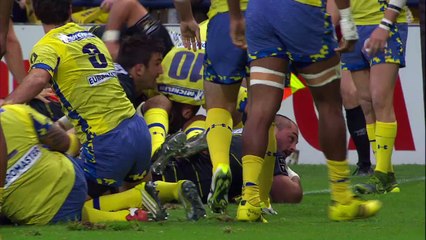 TOP 14 - Clermont - La Rochelle : 57-8 - Essai Nick ABENDANON (CLE) - J26 - Saison 2015-2016