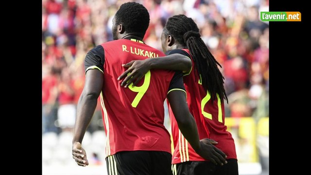 Romelu et Jordan Lukaku après Belgique - Norvège