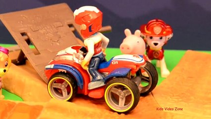 Lightning McQueen Paw Patrol Peppa Pig and Monster Truck Toys Play Monster Jam
