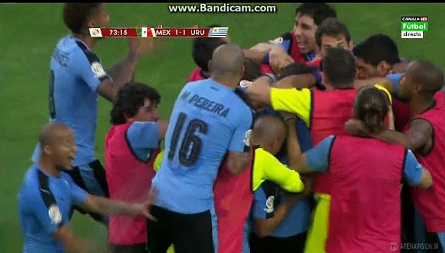 Diego Godin Goal ~ Mexico vs Uruguay 1-1 05.06.2016