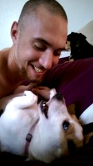 This Dog Really Enjoys Being Kissed