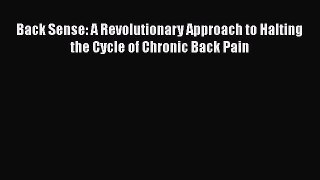Read Back Sense: A Revolutionary Approach to Halting the Cycle of Chronic Back Pain Ebook Free