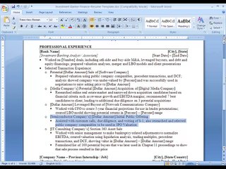 Buy-Side Investment Banker Resume Tutorial with Free Template