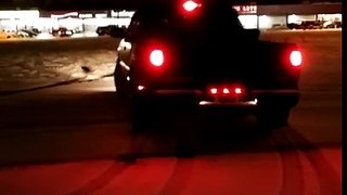 Harper's Denali doing donuts in the snow.