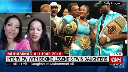 Ali's twin daughters speak for the first time