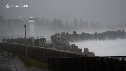Huge waves hit Wollongong during major Australian storm