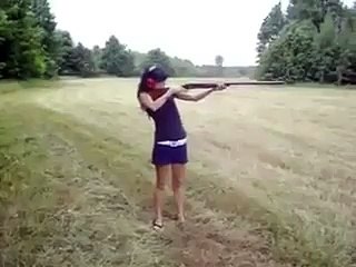 This is very funny girl shoots and hit herself