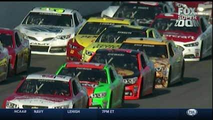 Cup Series Practice Kligerman Flips in 6 car crash Logano Kenseth