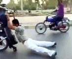 Motor bike Stunt in Lahore one wheeling