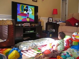 Watching Mickey Mouse Clubhouse