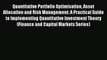 Read Quantitative Portfolio Optimisation Asset Allocation and Risk Management: A Practical