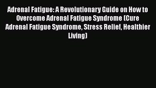 Download Adrenal Fatigue: A Revolutionary Guide on How to Overcome Adrenal Fatigue Syndrome