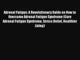 Download Adrenal Fatigue: A Revolutionary Guide on How to Overcome Adrenal Fatigue Syndrome