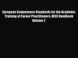 Read European Competence Standards for the Academic Training of Career Practitioners: NICE