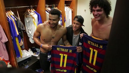 Neymar rencontre les Warriors et Stephen Curry
