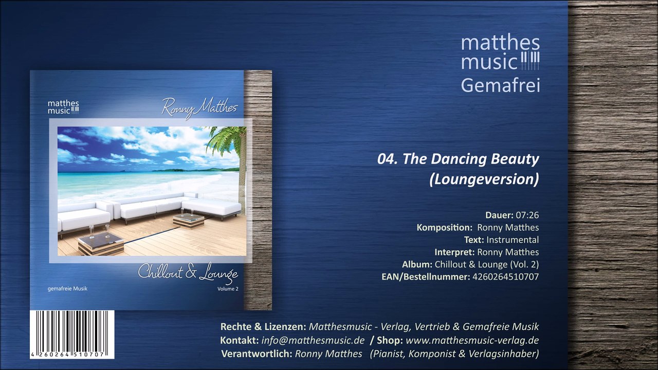 The Dancing Beauty  (Royalty Free Music / Gemafrei)  (04/11) - CD: Chillout & Lounge (Vol. 2)