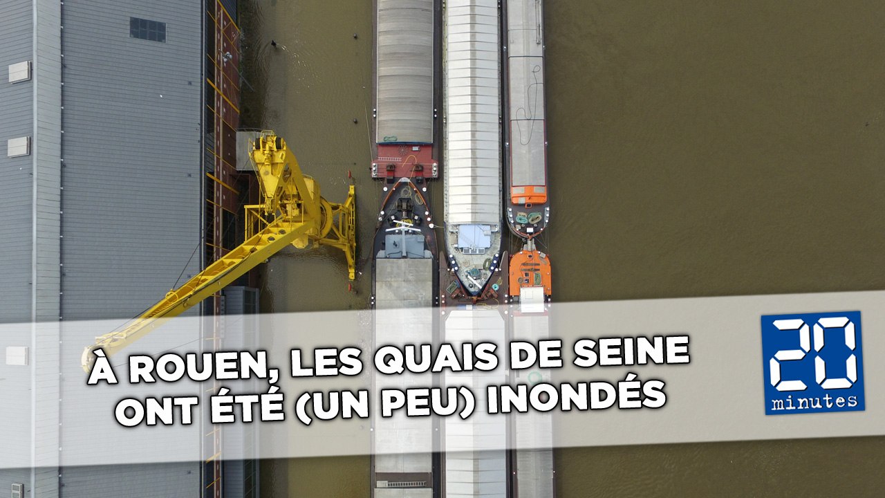 Les quais de Seine inondés à Rouen