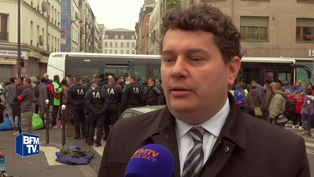 Campement d'Eole à Paris: des réfugiés pour la majorité