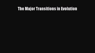 Download The Major Transitions in Evolution PDF Free