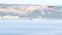 Çanakkale Rus Savaş Gemisi Çanakkale Boğazı'ndan Geçti