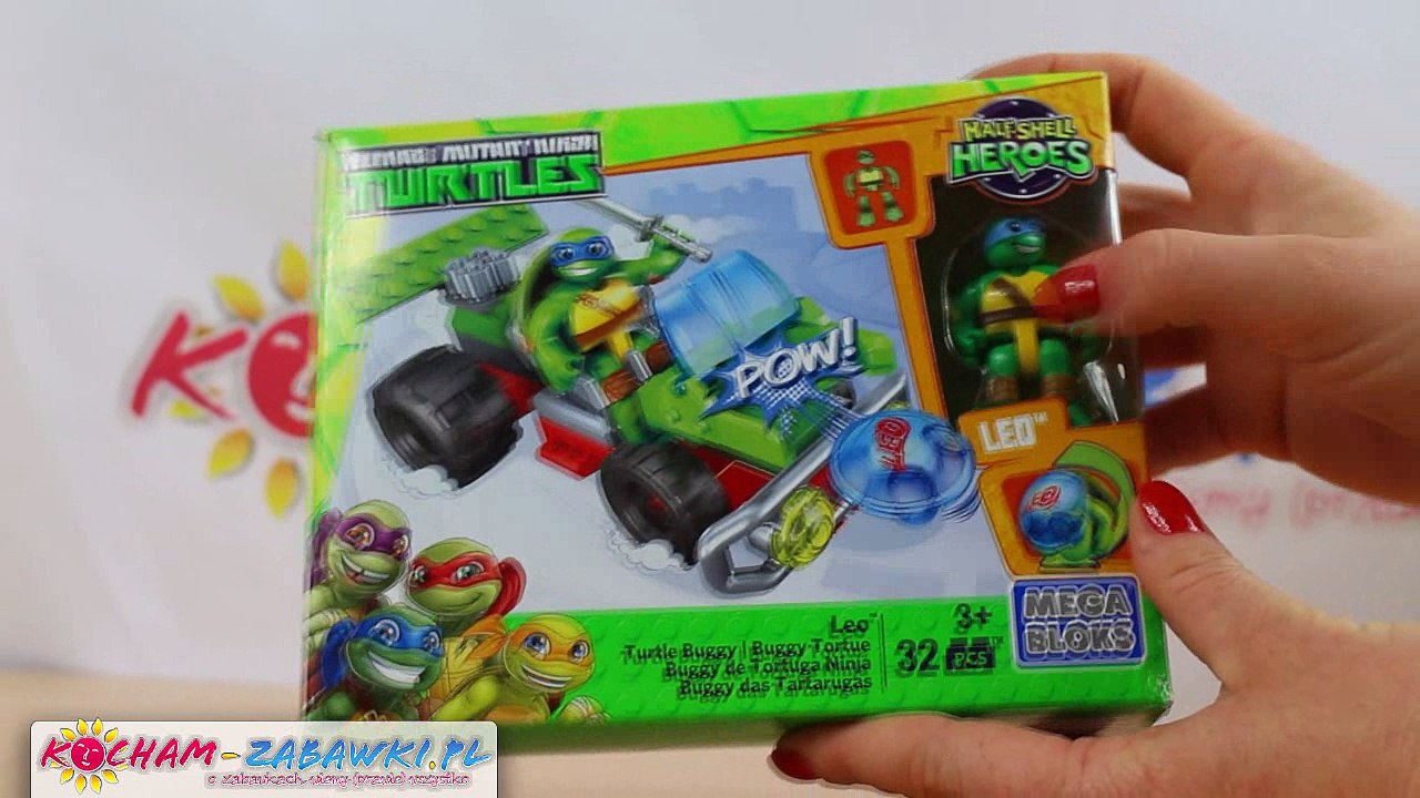 Wojownicze Żółwie Ninja - Mega Bloks - Half-Shell Heroes - Leonardo i Żółwi Terenowiec - DMW43 DMW41