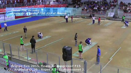 Finale tir progressif F15, France Tirs, Sport Boules, Dardilly 2015