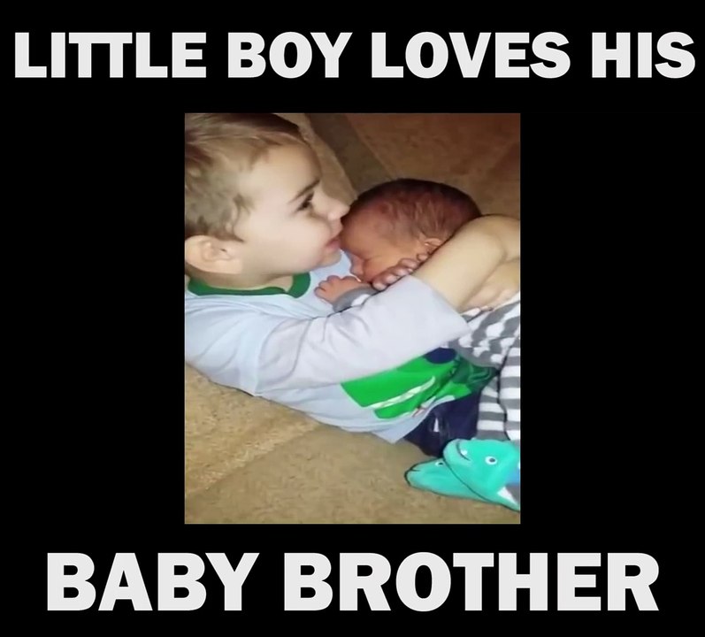 This Li'l Boy Really Loves His Baby Brother! Awww....
