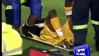 Footballer injured during windstorm