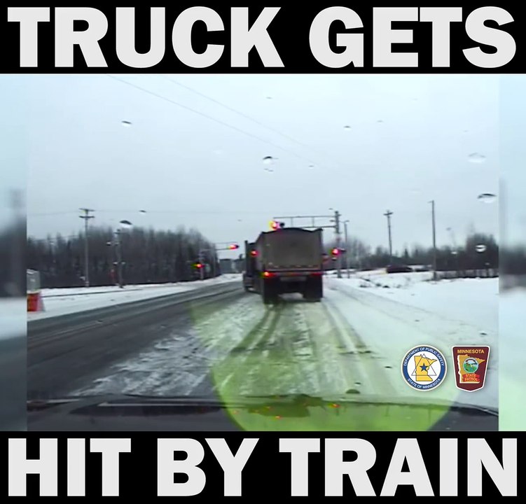 A Truck Gets Hit By a Train!