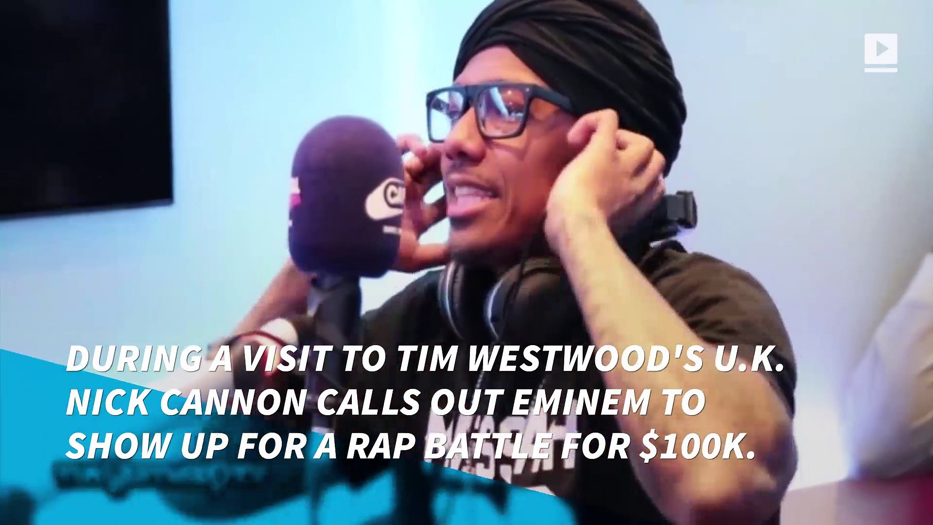 Nick Cannon Challenges Eminem to $100,000 Rap Battle