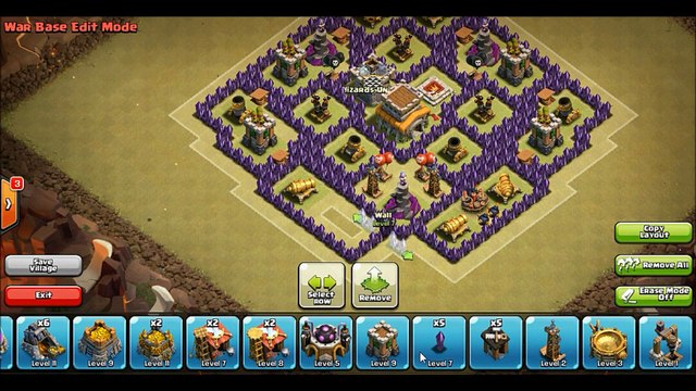 CLASH OF CLANS - Town Hall 8 CLAN WAR BASE + DEF CLIP - ANTI DRAGON GIANT TH8 TH 8