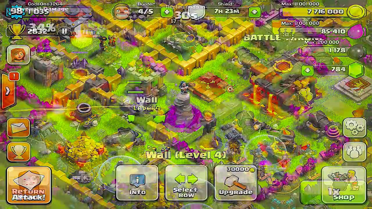 Clash of clans - upgrading walls ( READ DESCRIPTION )