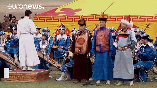 Kerry attends naadam competition in Mongolia