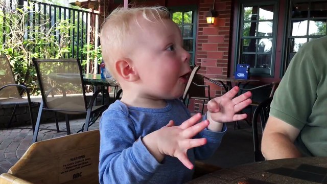 Cute Baby Gets Ridiculously Excited About Food