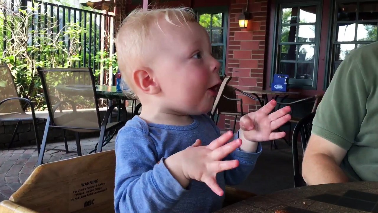 Cute Baby Gets Ridiculously Excited About Food