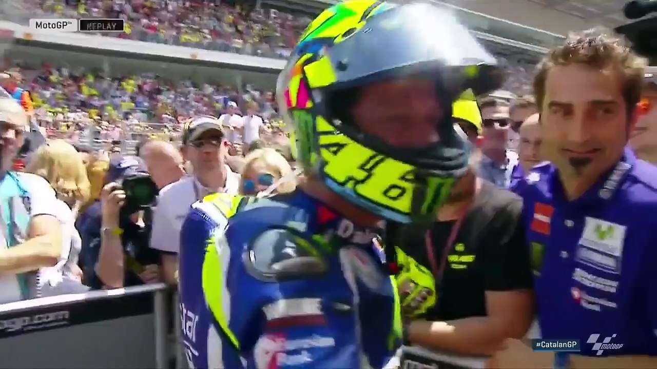 Rossi vs Marques, shake hands Catalunya 2016