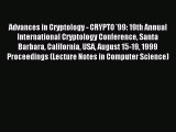 Read Advances in Cryptology - CRYPTO '99: 19th Annual International Cryptology Conference Santa