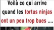 Voilà ce qui arrive quand les tortues ninjas forcent sur l’alcool